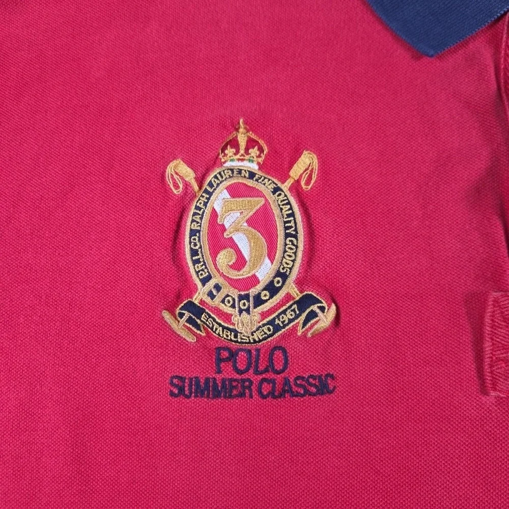 Polo Ralph Lauren Polo Summer Classic 3 Polo Shirt Mens 3XB Pony Logo‎ Red